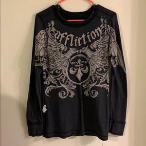 Men’s reversible longsleeve affliction shirt